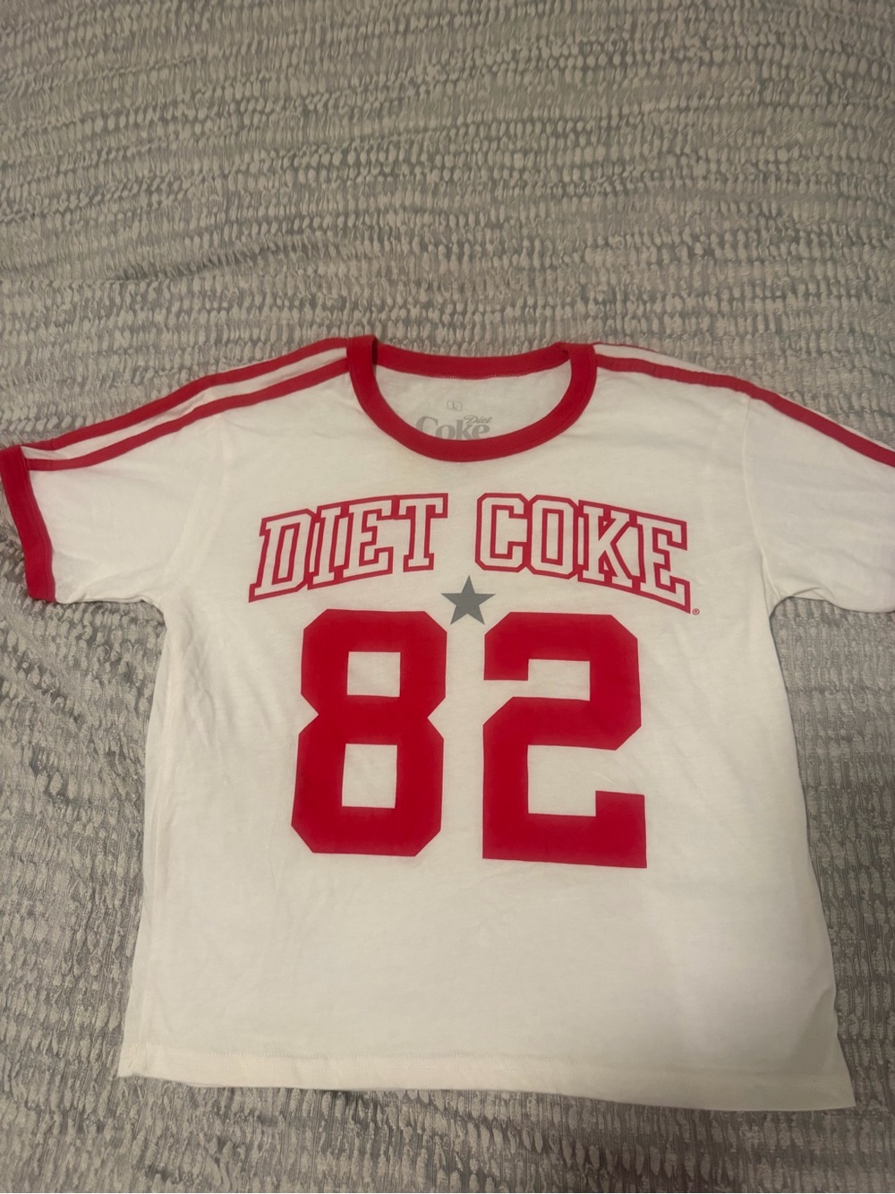 White & Red Graphic Tee - Diet Coke